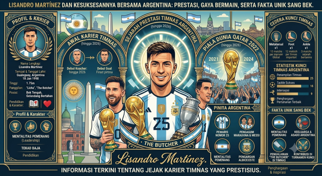 Lisandro Martínez dan Kesuksesannya Bersama Argentina: Prestasi, Gaya Bermain, serta Fakta Unik Sang Bek