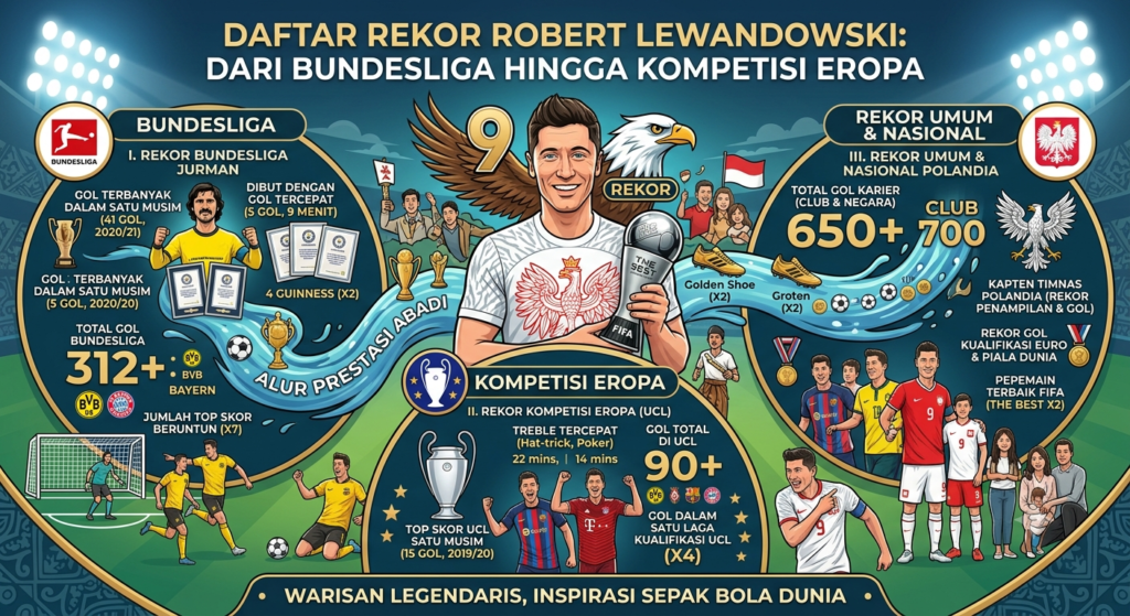 Daftar Rekor Robert Lewandowski: Dari Bundesliga hingga Kompetisi Eropa