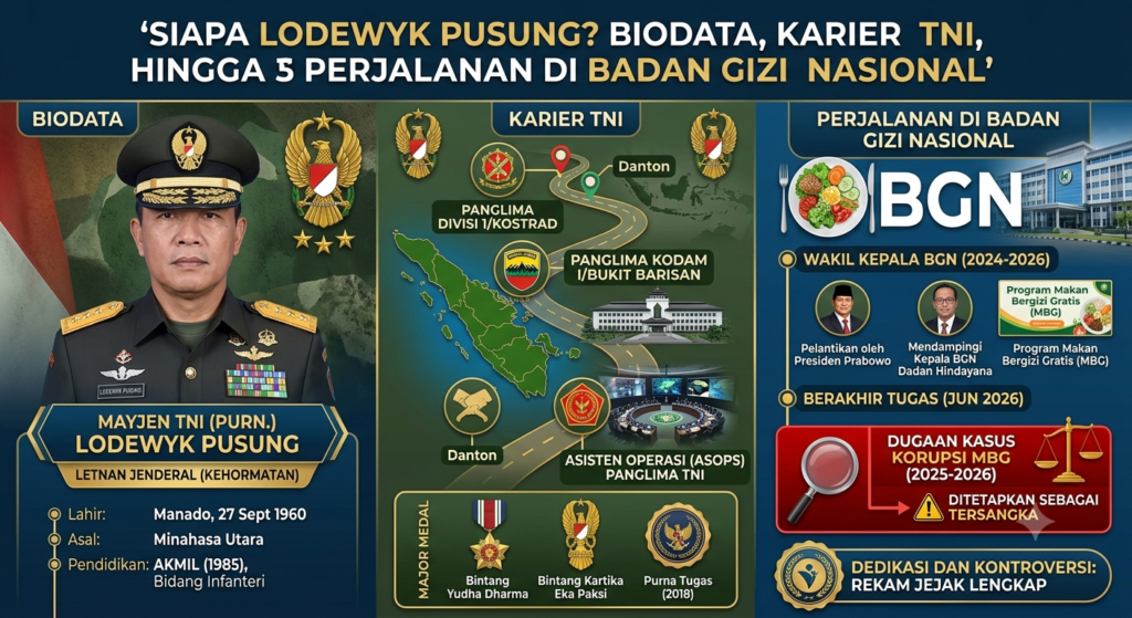 Siapa Lodewyk Pusung? Biodata, Karier TNI, hingga Perjalanan di Badan Gizi Nasional