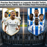 Preview Real Madrid vs Leganés: Kondisi Terkini, Pemain Kunci, Taktik, dan Prediksi Hasil Pertandingan