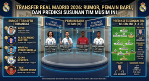 Transfer Real Madrid 2026: Rumor, Pemain Baru, dan Prediksi Susunan Tim Musim Ini