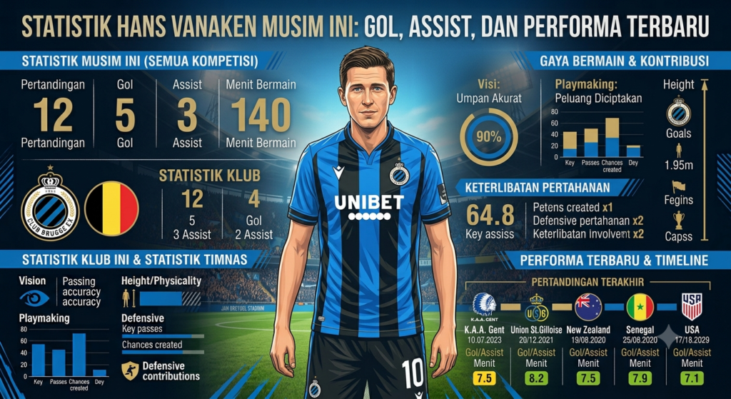 Statistik Hans Vanaken Musim Ini: Gol, Assist, dan Performa Terbaru