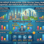 Biaya Hidup di Malaysia 2026: Rincian Sewa, Makan, Transportasi, dan Kebutuhan Sehari-hari