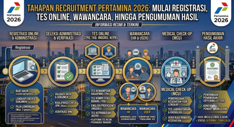 Tahapan Recruitment Pertamina 2026: Mulai Registrasi, Tes Online, Wawancara, hingga Pengumuman Hasil