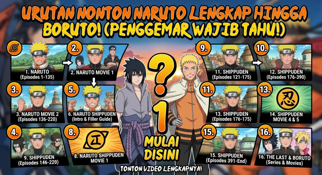 Urutan Nonton Naruto dan Naruto Shippuden yang Benar, Lengkap hingga Boruto