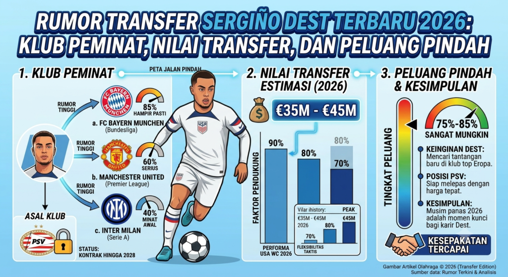 Rumor Transfer Sergiño Dest Terbaru 2026: Klub Peminat, Nilai Transfer, dan Peluang Pindah