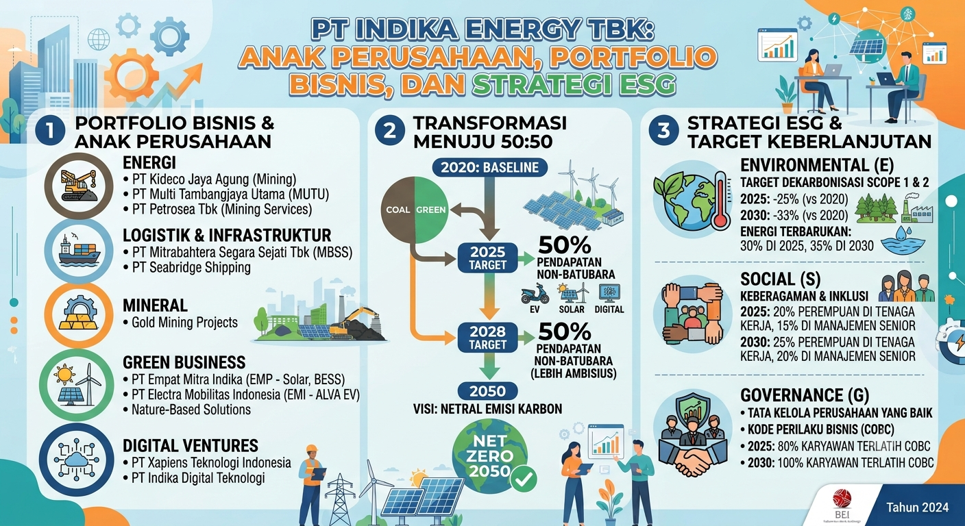 PT Indika Energy Tbk: Anak Perusahaan, Portofolio Bisnis, dan Strategi ESG