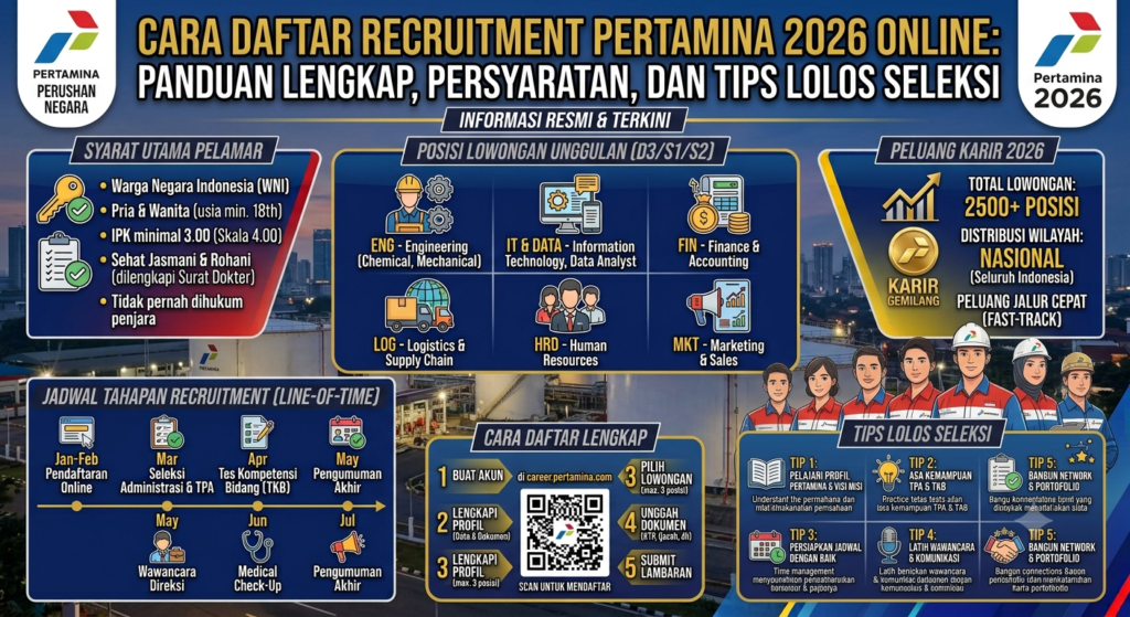 Cara Daftar Recruitment Pertamina 2026 Online: Panduan Lengkap, Persyaratan, dan Tips Lolos Seleksi