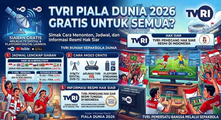 TVRI Piala Dunia 2026 Gratis untuk Semua? Simak Cara Menonton, Jadwal, dan Informasi Resmi Hak Siar