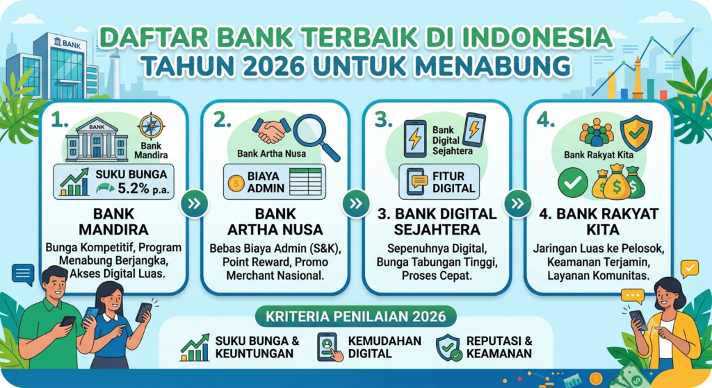 Daftar Bank Terbaik di Indonesia Tahun 2026 untuk Menabung