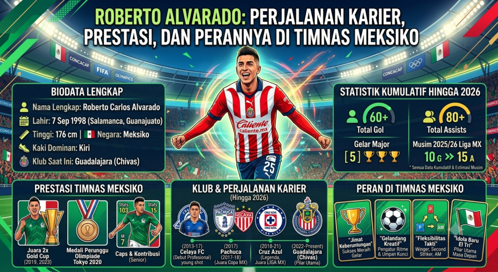 Roberto Alvarado: Perjalanan Karier, Prestasi, dan Perannya di Timnas Meksiko