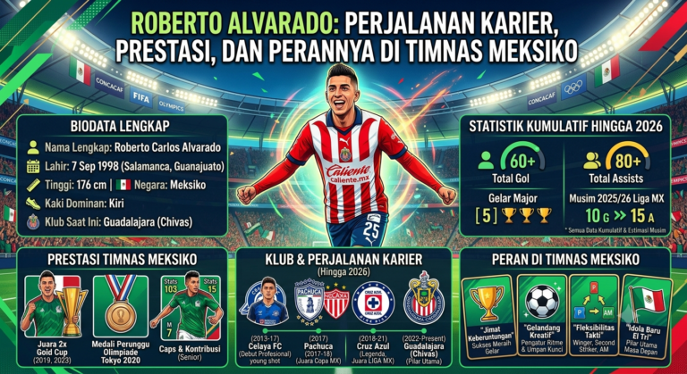 Roberto Alvarado: Perjalanan Karier, Prestasi, dan Perannya di Timnas Meksiko