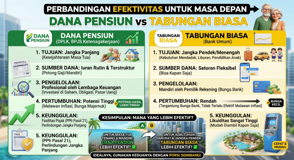 Dana Pensiun vs Tabungan Biasa: Mana yang Lebih Efektif untuk Masa Depan?