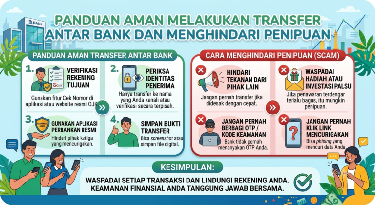 Cara Aman Melakukan Transfer Antar Bank dan Menghindari Penipuan