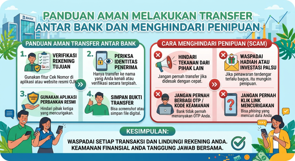 Cara Aman Melakukan Transfer Antar Bank dan Menghindari Penipuan