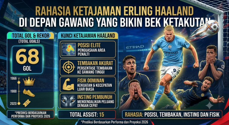 Rahasia Ketajaman Erling Haaland di Depan Gawang yang Bikin Bek Ketakutan