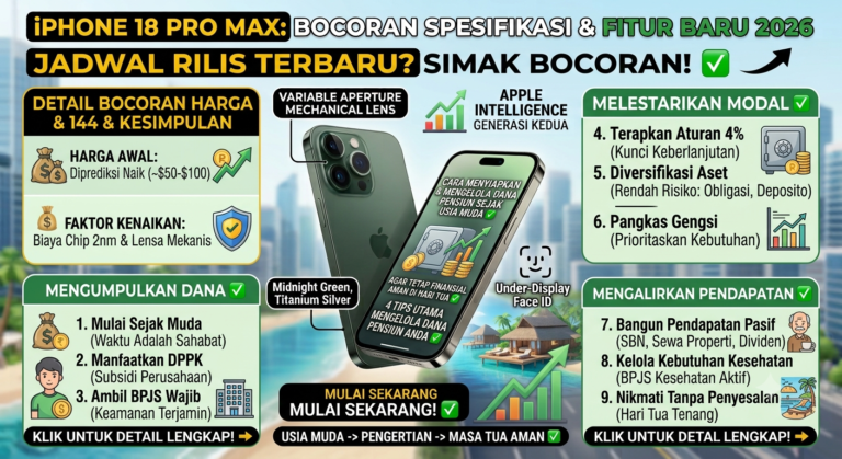 iPhone 18 Pro Max: Bocoran Spesifikasi, Fitur Baru, dan Jadwal Rilis Terbaru 2026