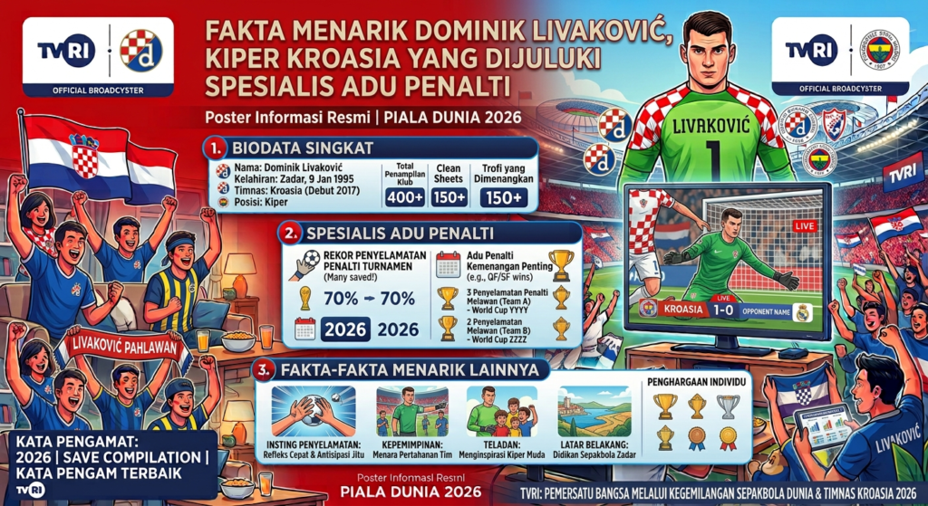 Fakta Menarik Dominik Livaković, Kiper Kroasia yang Dijuluki Spesialis Adu Penalti