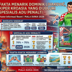 Fakta Menarik Dominik Livaković, Kiper Kroasia yang Dijuluki Spesialis Adu Penalti