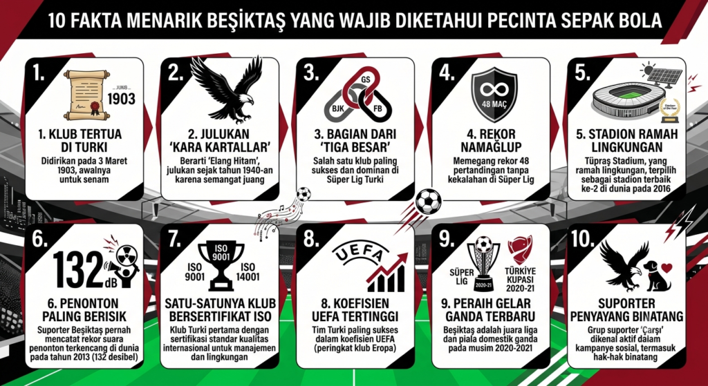 10 Fakta Menarik Beşiktaş yang Wajib Diketahui Pecinta Sepak Bola