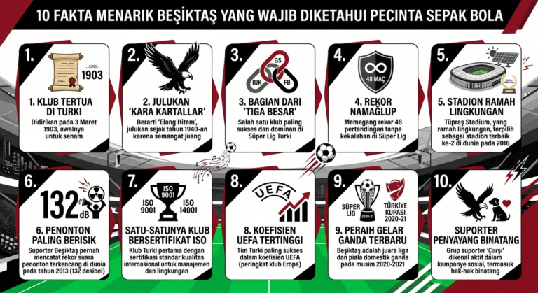 10 Fakta Menarik Beşiktaş yang Wajib Diketahui Pecinta Sepak Bola