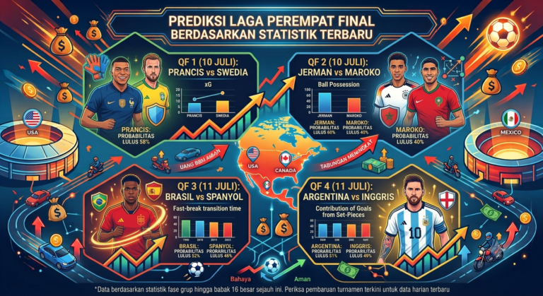 Prediksi Laga Perempat Final Berdasarkan Statistik Terbaru