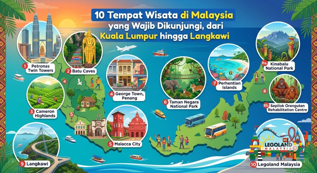 10 Tempat Wisata di Malaysia yang Wajib Dikunjungi, dari Kuala Lumpur hingga Langkawi