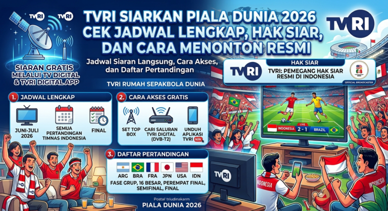 TVRI Siarkan Piala Dunia 2026 Gratis? Cek Jadwal Lengkap, Hak Siar, dan Cara Menonton Resmi