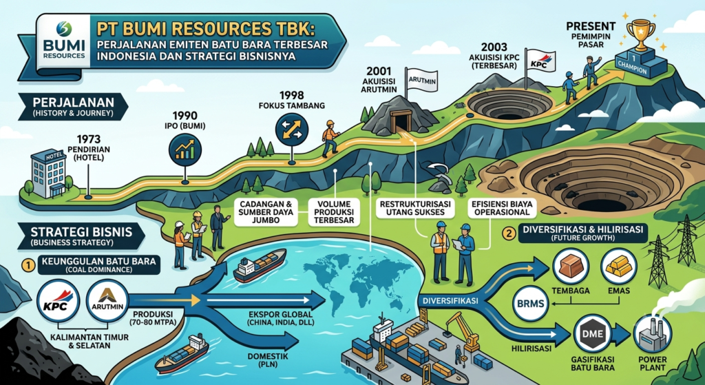 PT Bumi Resources Tbk: Perjalanan Emiten Batu Bara Terbesar Indonesia dan Strategi Bisnisnya