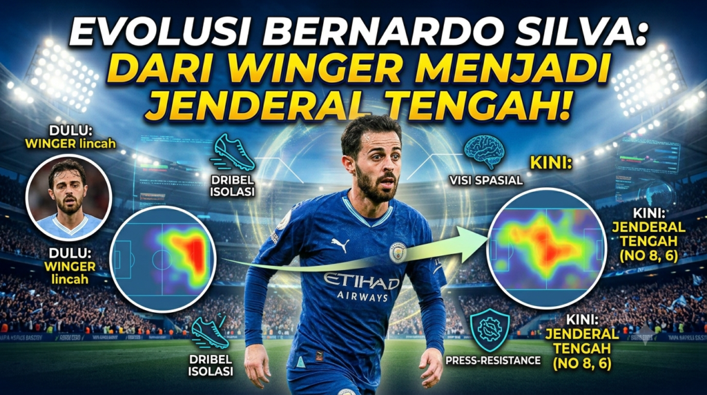 Evolusi Bernardo Silva: Dari Winger Lincah Menjadi Jenderal Lapangan Tengah Serbabisa