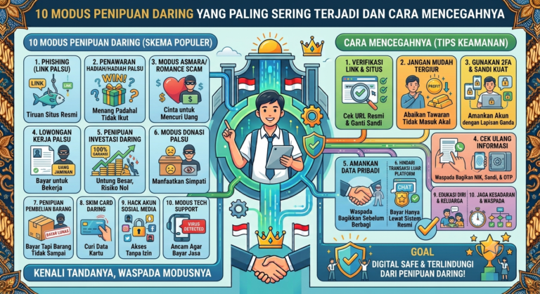 10 Modus Penipuan Daring yang Paling Sering Terjadi dan Cara Mencegahnya