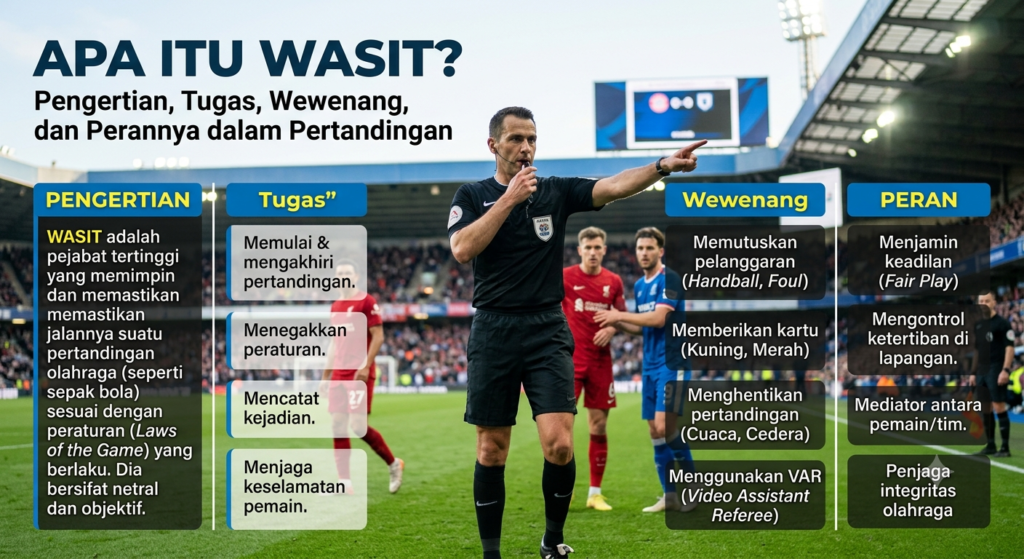 Apa Itu Wasit? Pengertian, Tugas, Wewenang, dan Perannya dalam Pertandingan