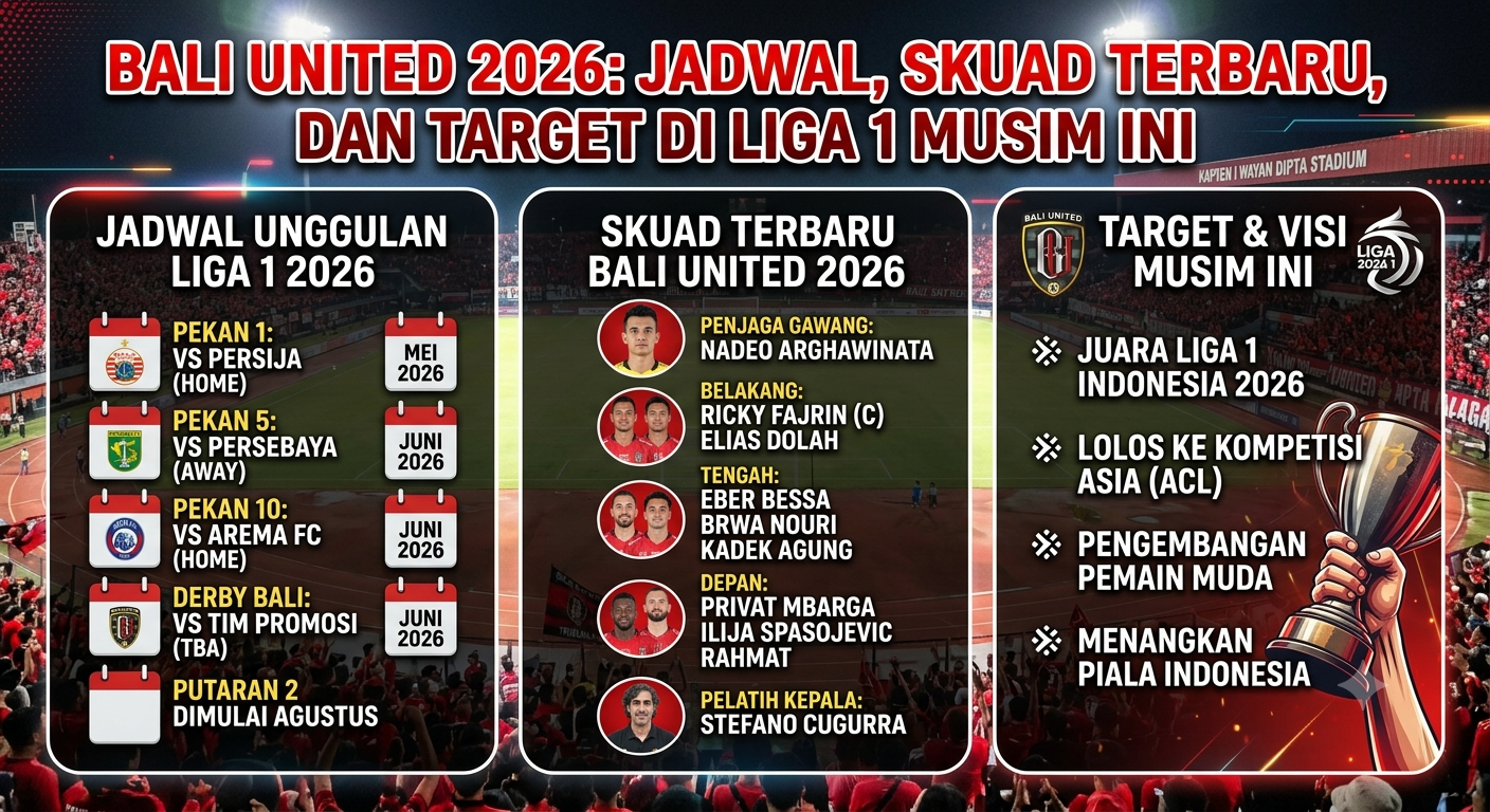 Bali United 2026: Jadwal, Skuad Terbaru, dan Target di Liga 1 Musim Ini