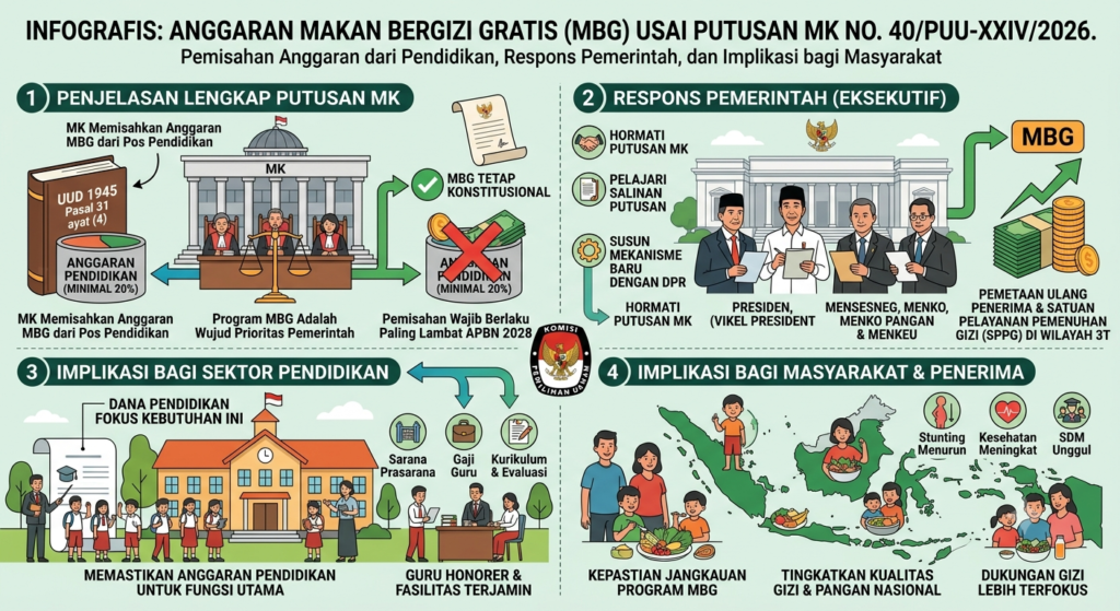 Anggaran MBG Usai Putusan MK: Penjelasan Lengkap, Respons Pemerintah, dan Implikasinya bagi Masyarakat