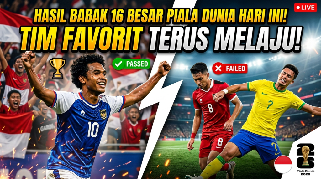 Hasil Babak 16 Besar Piala Dunia Hari Ini, Tim Favorit Terus Melaju