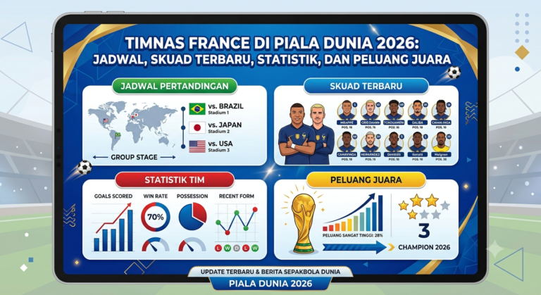Timnas France di Piala Dunia 2026: Jadwal, Skuad Terbaru, Statistik, dan Peluang Juara