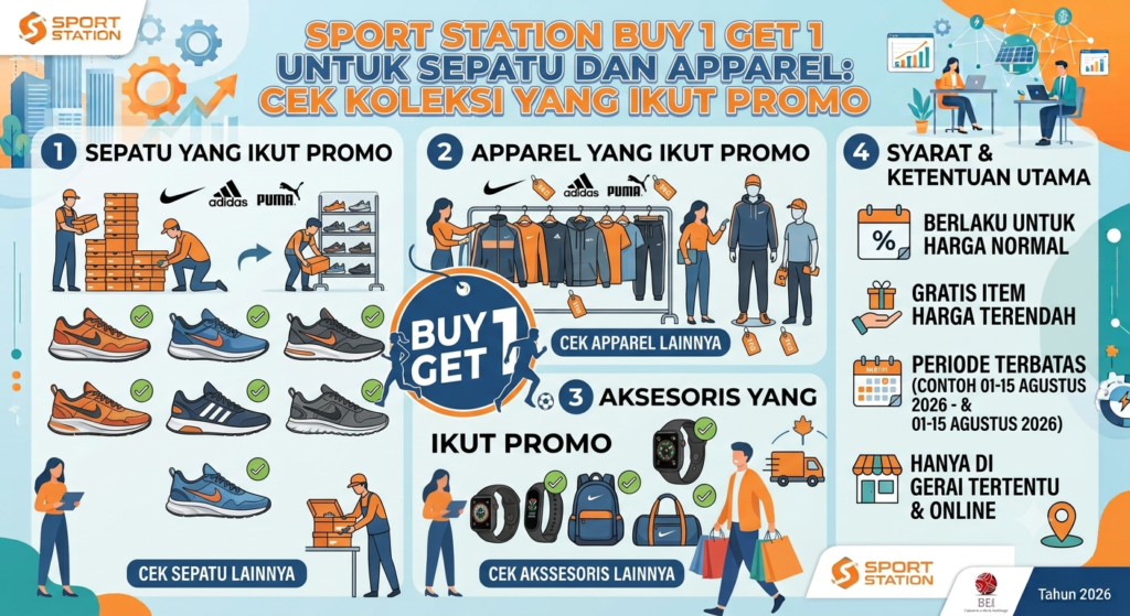 Sport Station Buy 1 Get 1 untuk Sepatu dan Apparel: Cek Koleksi yang Ikut Promo