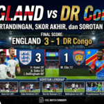 England vs DR Congo: Hasil Pertandingan, Skor Akhir, dan Sorotan Lengkap
