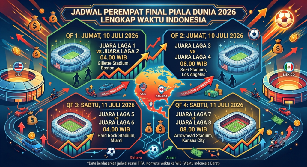 Jadwal Perempat Final Piala Dunia 2026 Lengkap Waktu Indonesia