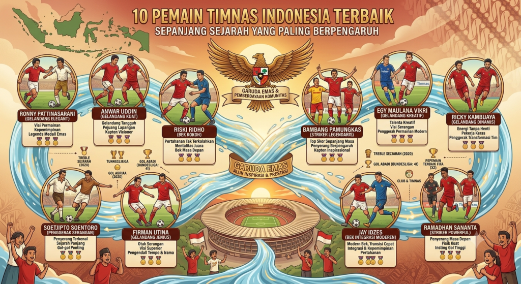 10 Pemain Timnas Indonesia Terbaik Sepanjang Sejarah yang Paling Berpengaruh
