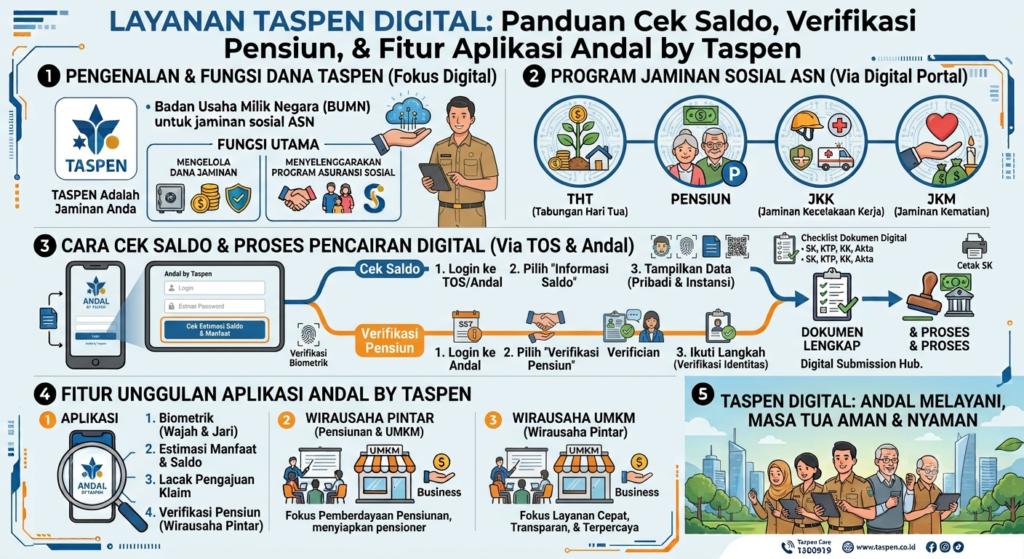 Layanan Taspen Digital: Cara Cek Saldo, Verifikasi Pensiun, dan Fitur Aplikasi Andal by Taspen