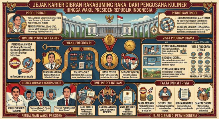 Jejak Karier Gibran Rakabuming Raka: Dari Pengusaha Kuliner hingga Wakil Presiden Republik Indonesia