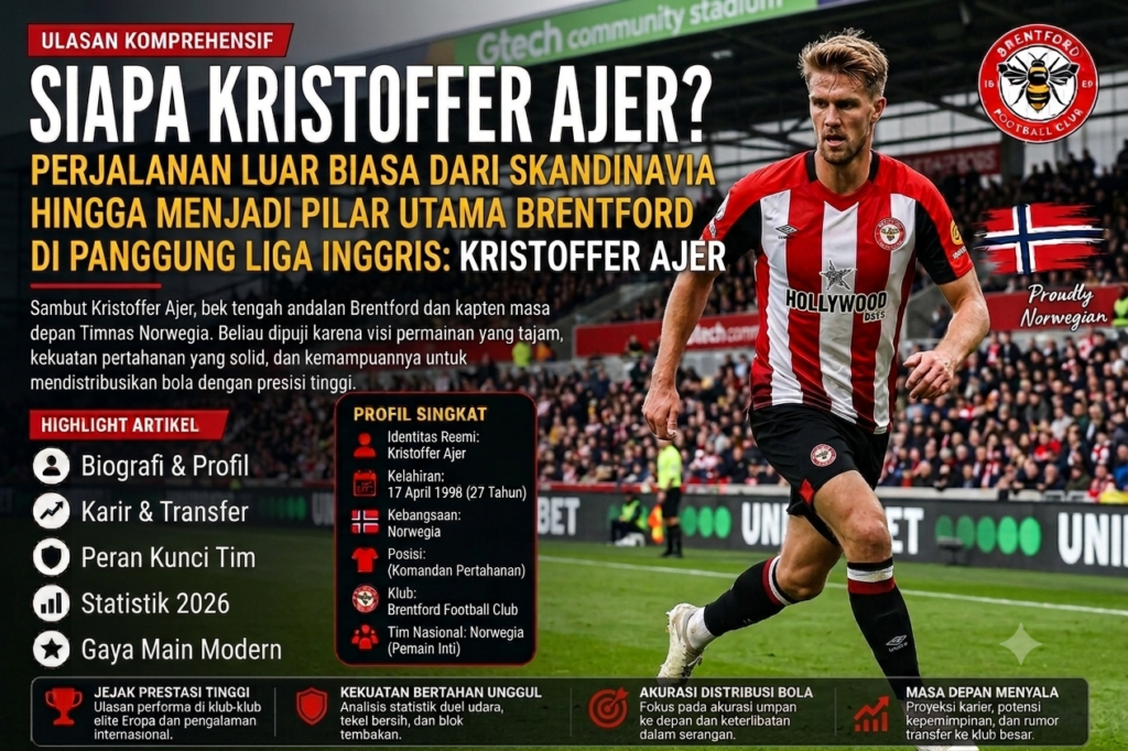 Siapa Kristoffer Ajer? Kisah Sukses Bek Timnas Norwegia yang Bersinar di Liga Inggris