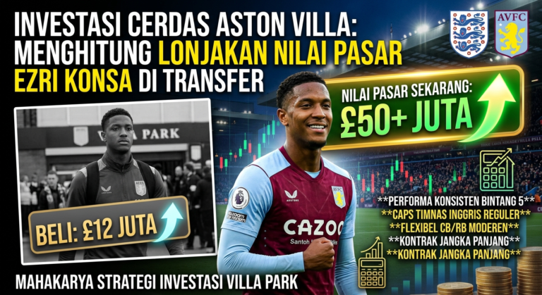 Investasi Cerdas Aston Villa: Menghitung Lonjakan Nilai Pasar Ezri Konsa Di Bursa Transfer