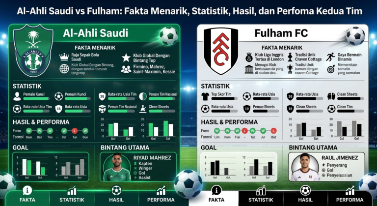 Al-Ahli Saudi vs Fulham: Fakta Menarik, Statistik, Hasil, dan Performa Kedua Tim