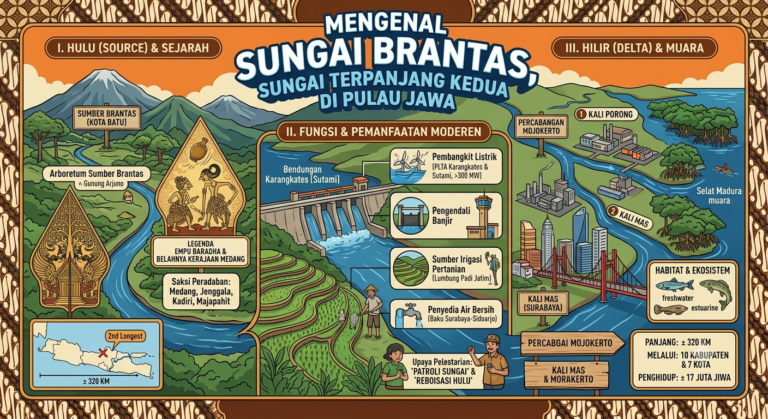Mengenal Sungai Brantas, Sungai Terpanjang Kedua di Pulau Jawa