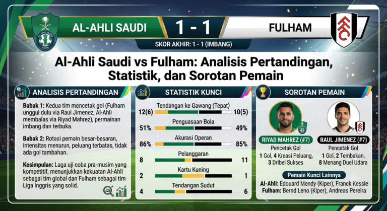 Al-Ahli Saudi Taklukkan Fulham? Analisis Pertandingan, Statistik, dan Sorotan Pemain