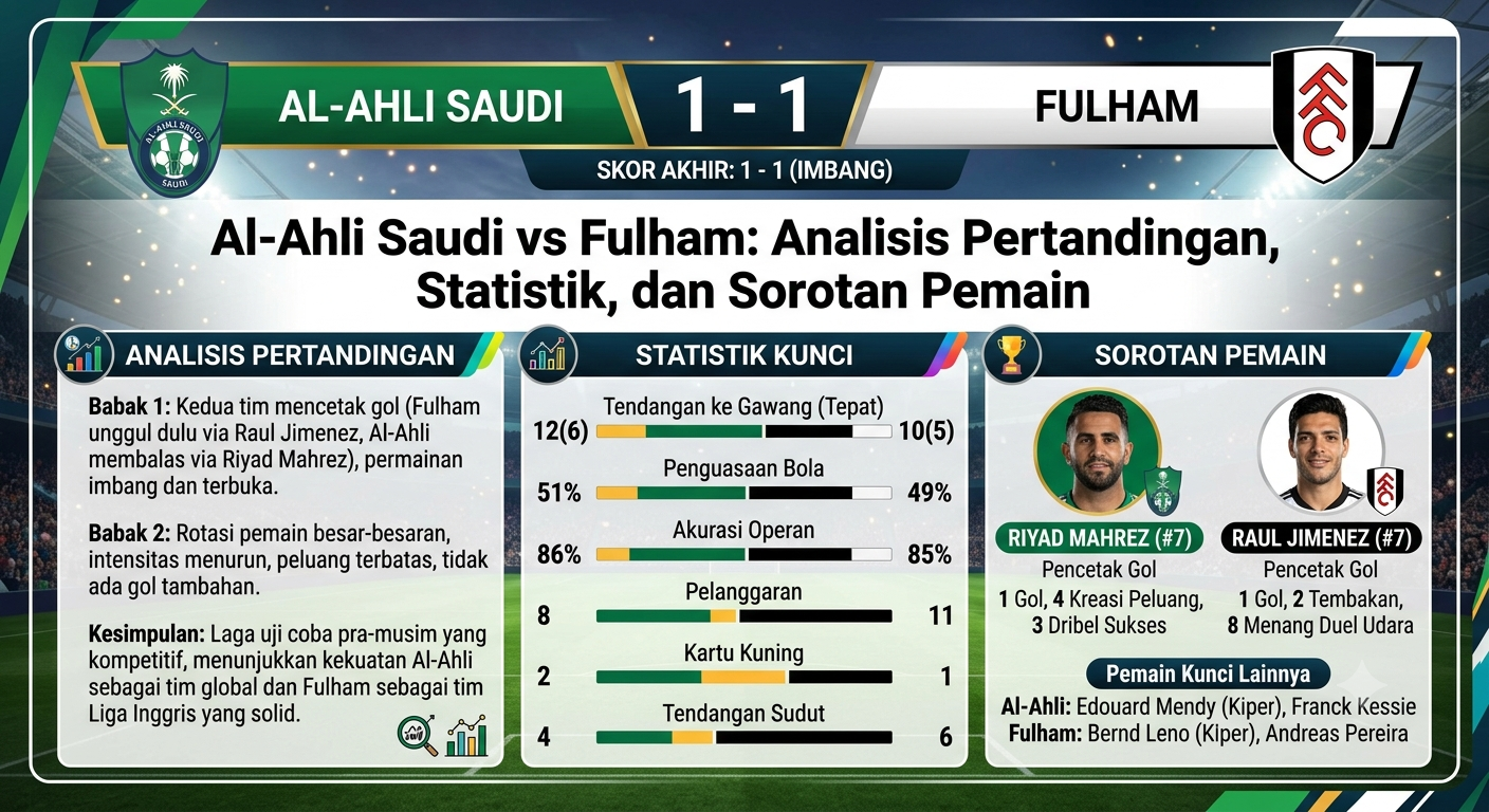 Al-Ahli Saudi Taklukkan Fulham? Analisis Pertandingan, Statistik, dan Sorotan Pemain