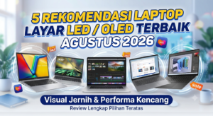 5 Rekomendasi Laptop Layar LED / OLED Terbaik Agustus 2026: Visual Jernih & Performa Kencang