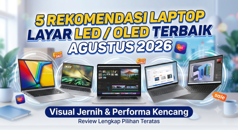 5 Rekomendasi Laptop Layar LED / OLED Terbaik Agustus 2026: Visual Jernih & Performa Kencang